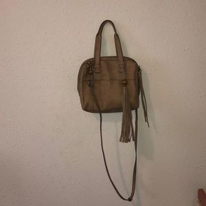 Crossbody Bag with Tassel and Removable Strap